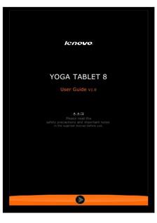 Lenovo Yoga Tablet 8 manual. Smartphone Instructions.
